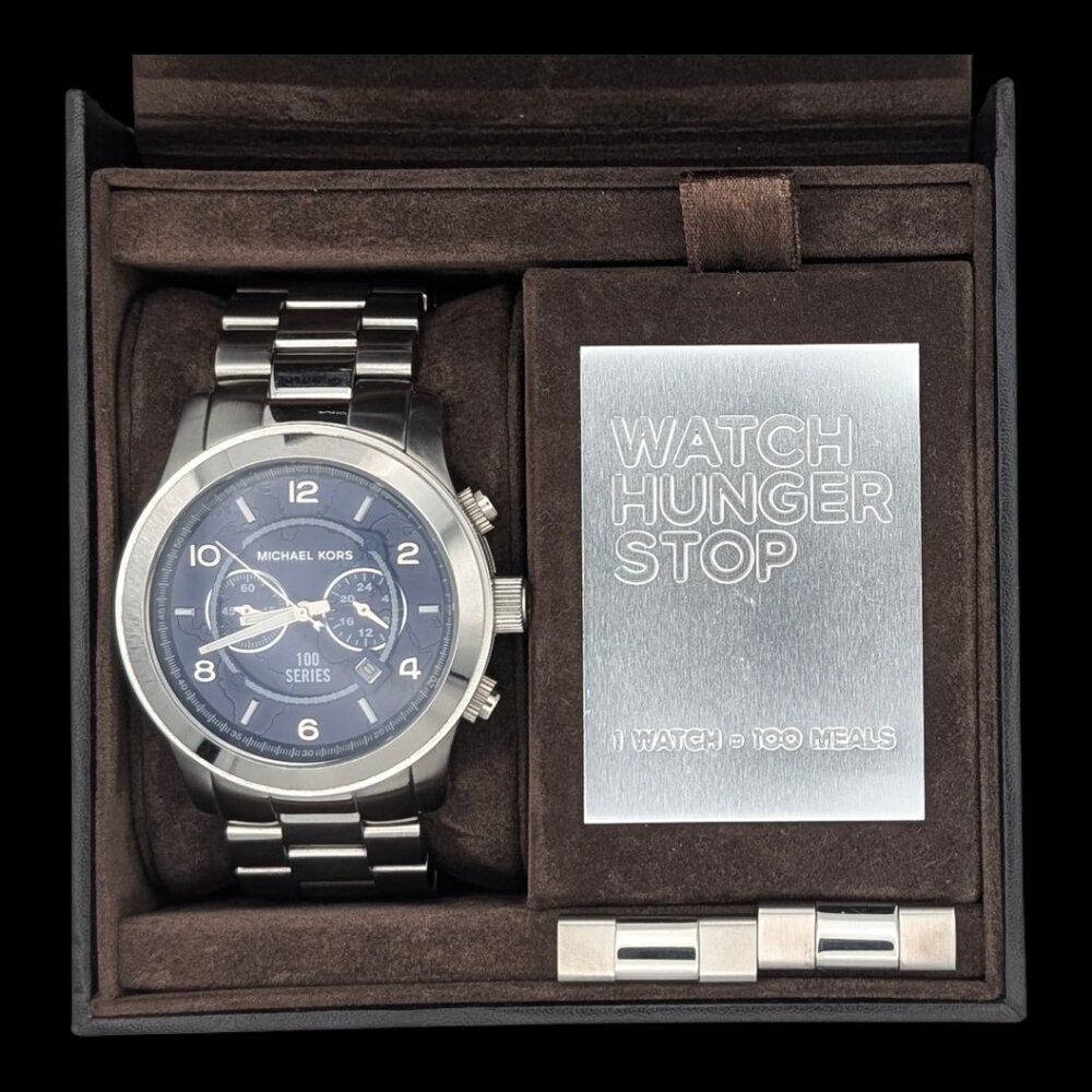Michael Kors MK8314 Stop Hunger Silver Men's Watch - Picture 3 of 4